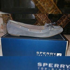 Sperry Top-Sider Chandler Flat Grey Suede Size 10